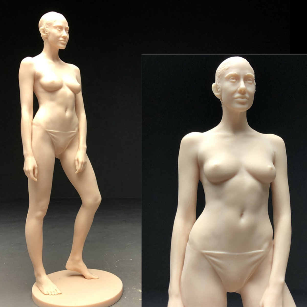 樹脂製　西洋彫り　女神　ヌード　デッサン人形　ポージング　女性　少女　フィギュア　美人　裸婦　仏像　重さ約98ｇ_画像1