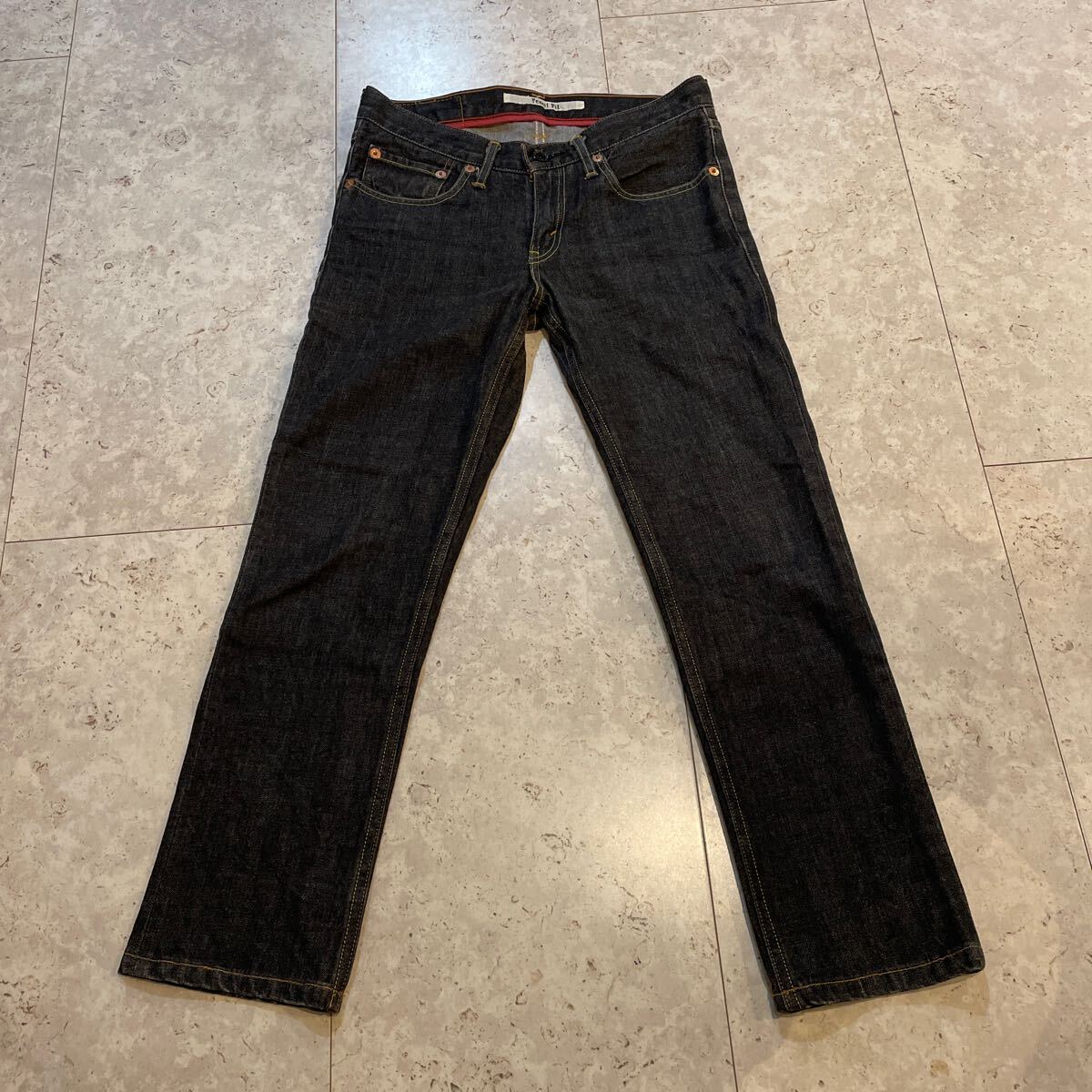 w30 良好 Levi's リーバイス 06607 ブラックデニムパンツ 黒 ペンシルフィット 日本製_画像1