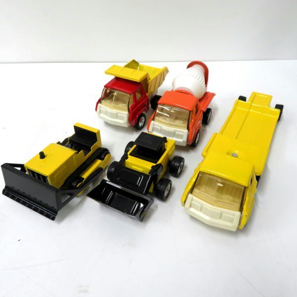 未使用 建設/工事車両 5台セット 日本製 ブリキ玩具/昭和レトロ/当時物_画像3