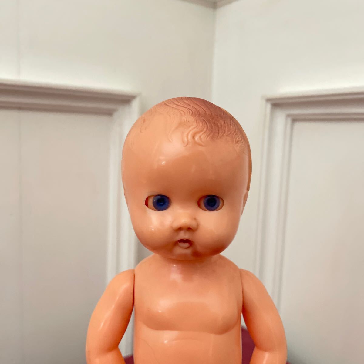 フランス製 アンティーク セルロイド スリープアイ 赤ちゃん人形 ベビー人形 全高約20cm_画像2