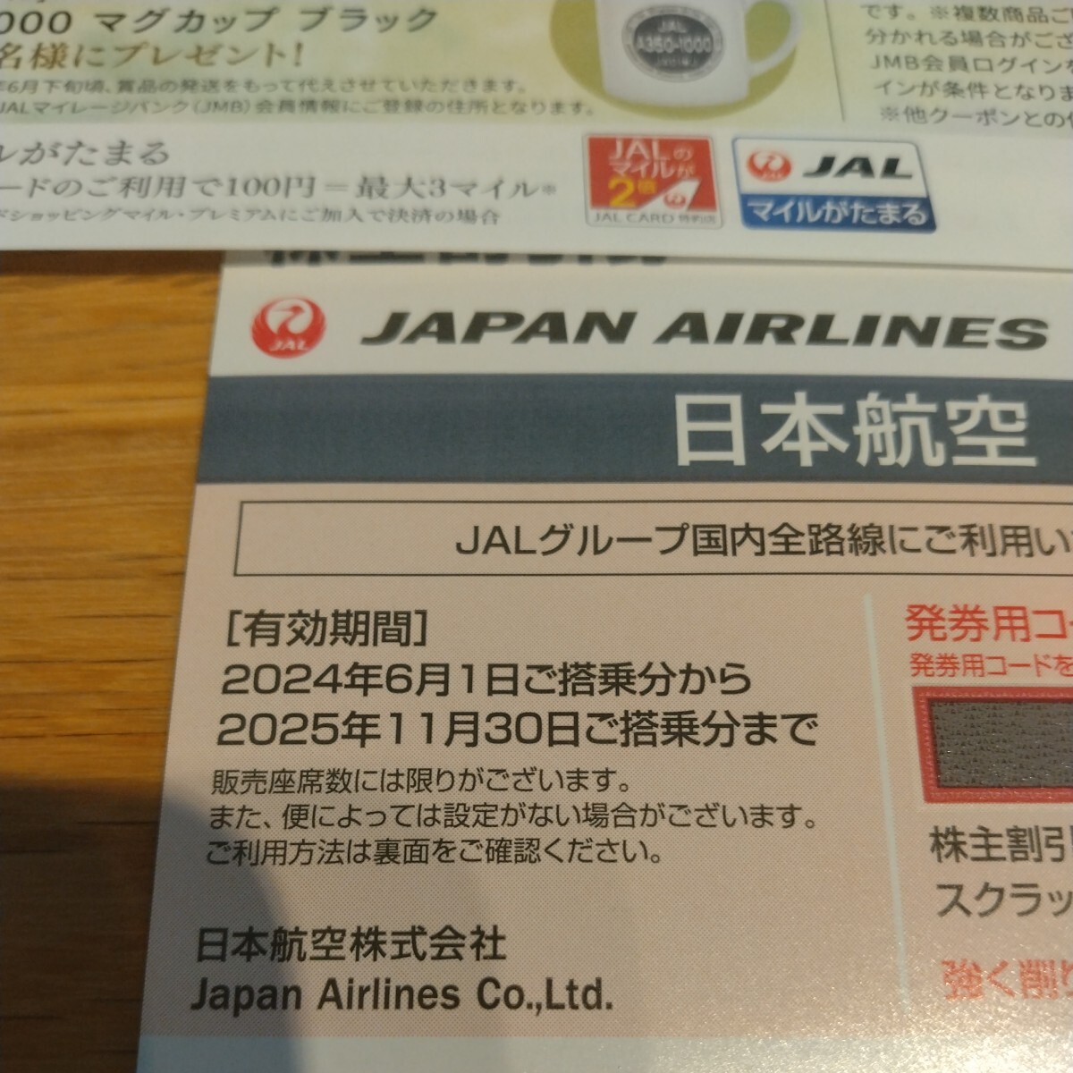 ＪＡＬ日本航空　株主優待券1枚とJAL旅行商品割引券_画像2