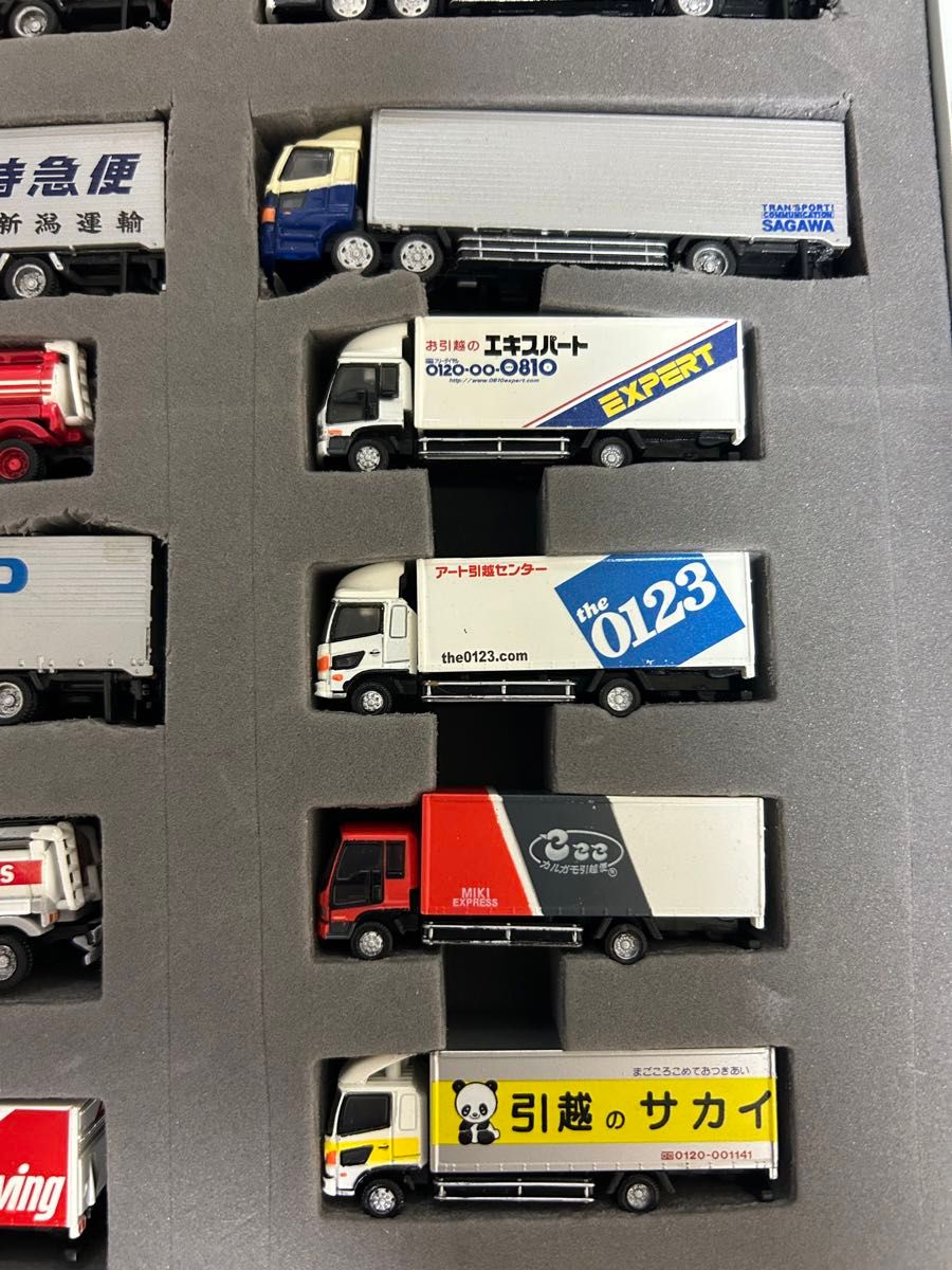 nゲージサイズ　トラック16台セット TOMYTEC バスコレクション 模型 ジオラマ　鉄道模型