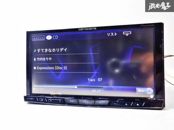 保証付 carrozzeria カロッツェリア AVIC-ZH0077 HDDナビ 地図データ 2014年 Bluetooth CD DVD HDMI フルセグ カーナビ 棚D1_画像3