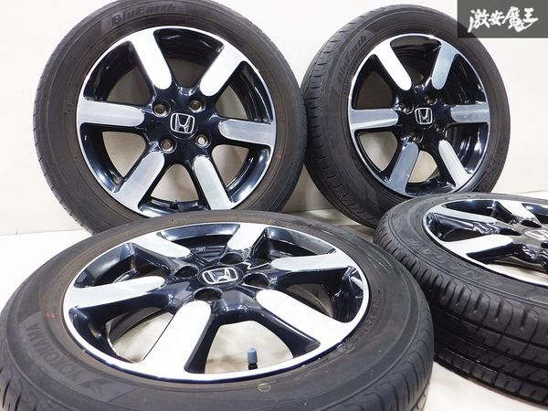 ホンダ純正 ENKEI エンケイ JG3 JG4 N-ONE Nワン 14インチ 4.5J +40 4穴 PCD100 155/65R14 タイヤ付き 4本 N-BOX Nボックス N-WGN Nワゴンの画像1