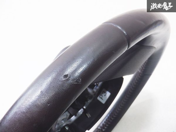 トヨタ純正 NSP141 ポルテ ステアリング ハンドル ホイール GS131-14130 ブラウン系 レザー スイッチ付 即納 棚2D1_画像6