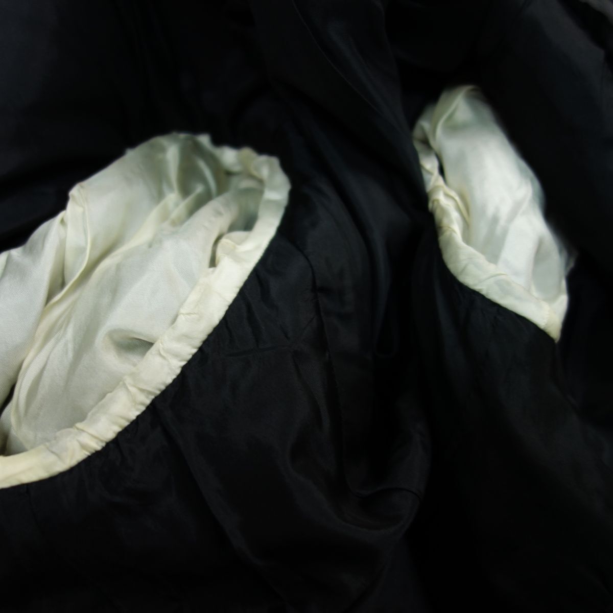 ヴィンテージ ジョルジオアルマーニ 黒ラベル カシミヤ混 ダブルテーラードジャケット 黒 メンズ 48の画像7