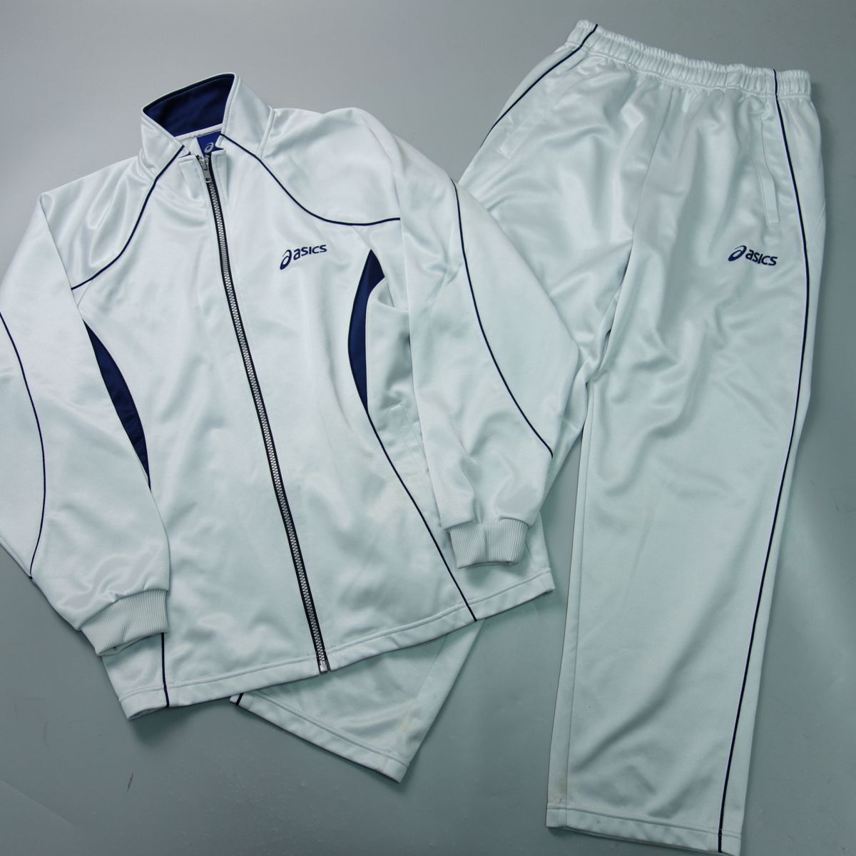  Asics asics jersey setup silver men's M sport wear jersey truck pants 