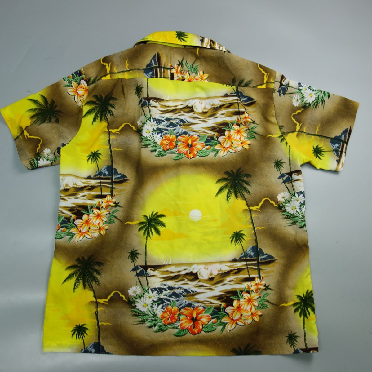 美品 60s 70s ヴィンテージ Rai Nani/レイナニ アロハシャツ 開襟半袖シャツ ポリシャツ メンズ XL ハワイ ヴィンテージの画像3