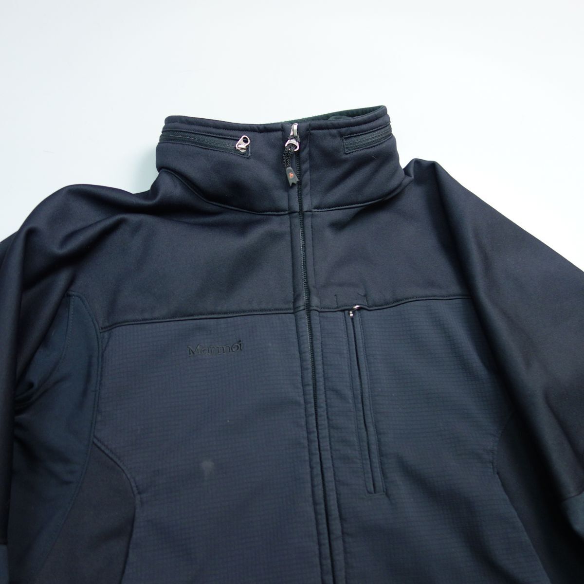  Marmot Marmot Wind stopper soft shell Zip up jacket black men's M outdoor 