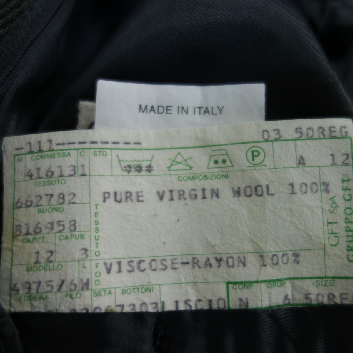  Italy made 90s GIORGIO ARMANIjoru geo Armani mao color stand-up collar long coat gray men's 50 Vintage 