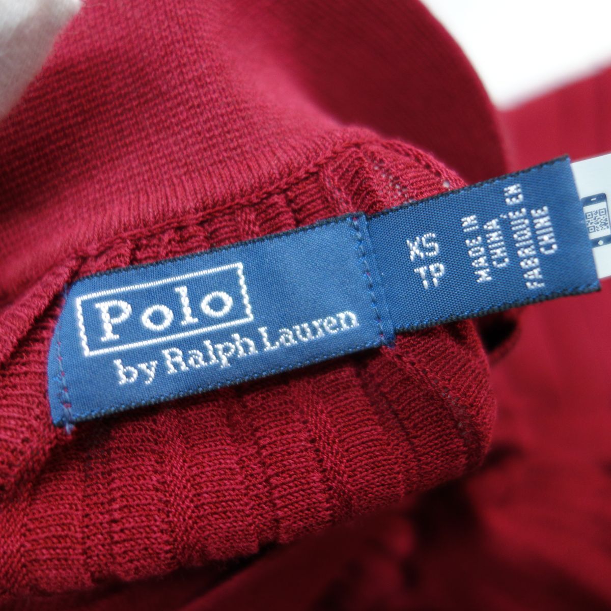 極美品 Polo Ralph Lauren ラルフローレン ウエストゴム プリーツ コットン×レーヨン スカート ボルドー レディース XS_画像4