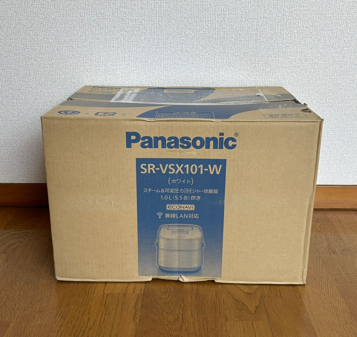 未使用品 Panasonic パナソニック SR-VSX101-W スチーム＆可変圧力 IHジャー炊飯器5.5合_画像1