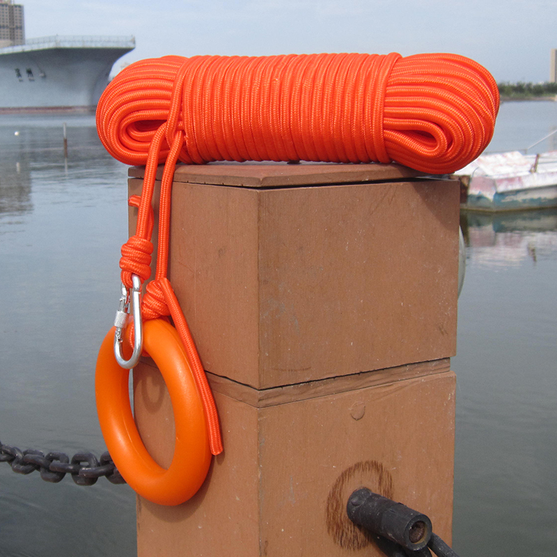 救命ロープ 水に浮く 浮力ケーブル 長さ30m 直径8mm 救命 浮輪 ボート 船舶 災害 備え 備蓄品 レスキュー カヤック ロープ_画像3