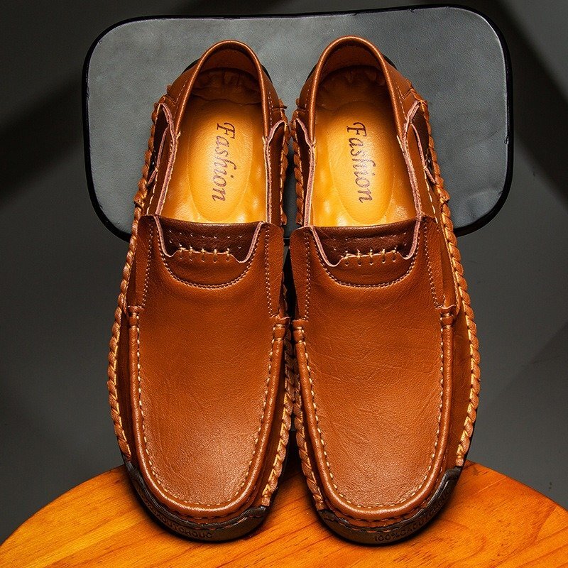 1 иен старт Loafer телячья кожа обувь для вождения мужской обувь обувь кожа простой гибкий мужчина элемент пара надеть обувь взрослый джентльмен 24~28cm