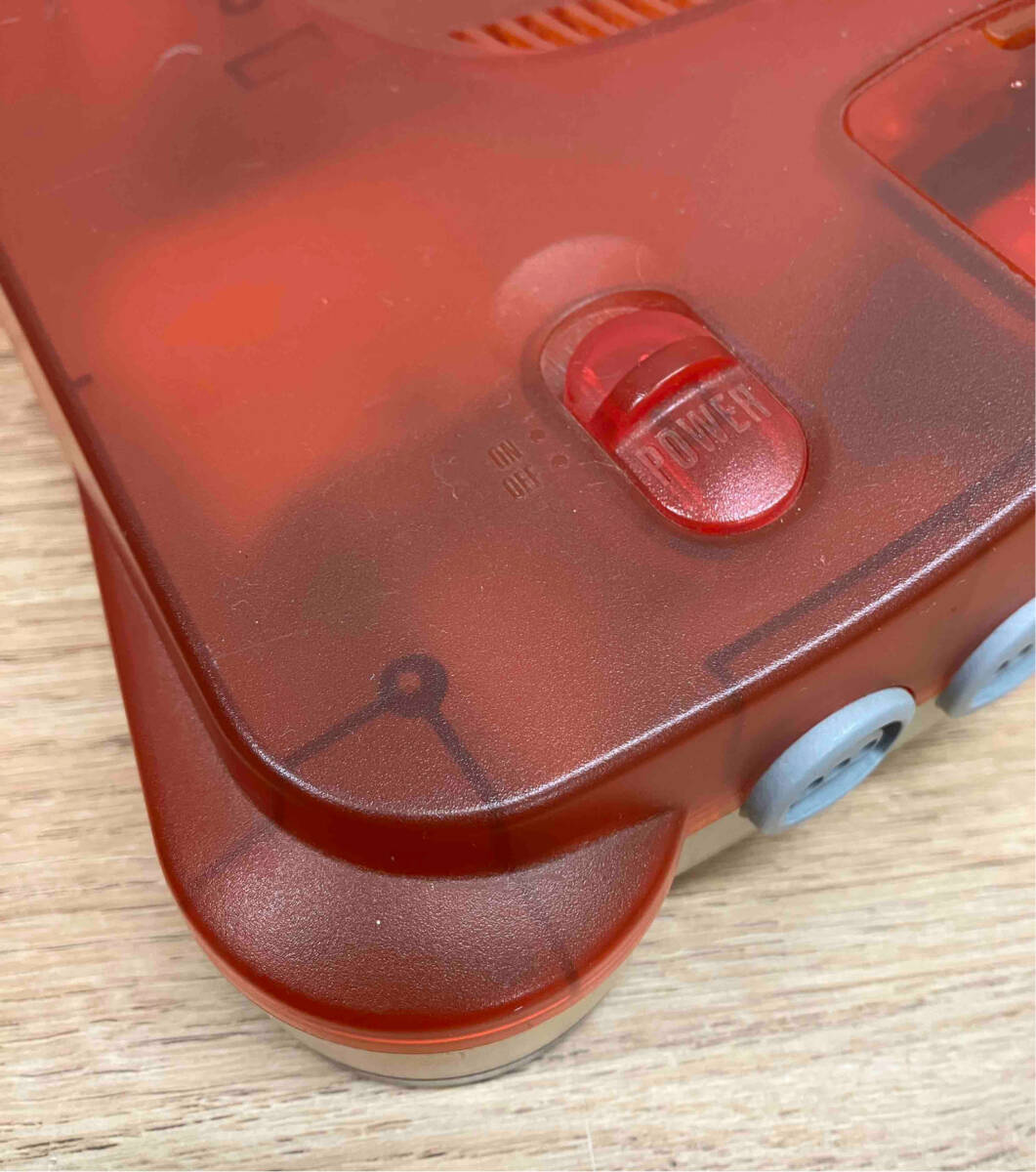  Junk *[Nintendo]NUS-001 NINTENDO 64 clear red body controller power supply 