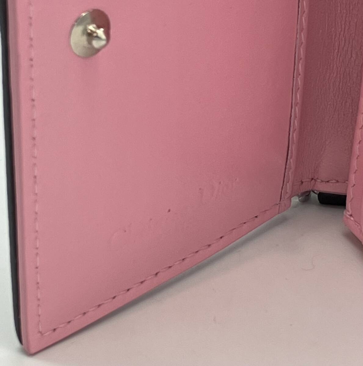 Christian Dior レディディオール カードケース カナージュ ブラックピンク 33-MA-1107 財布 クリスチャン・ディオール_画像6