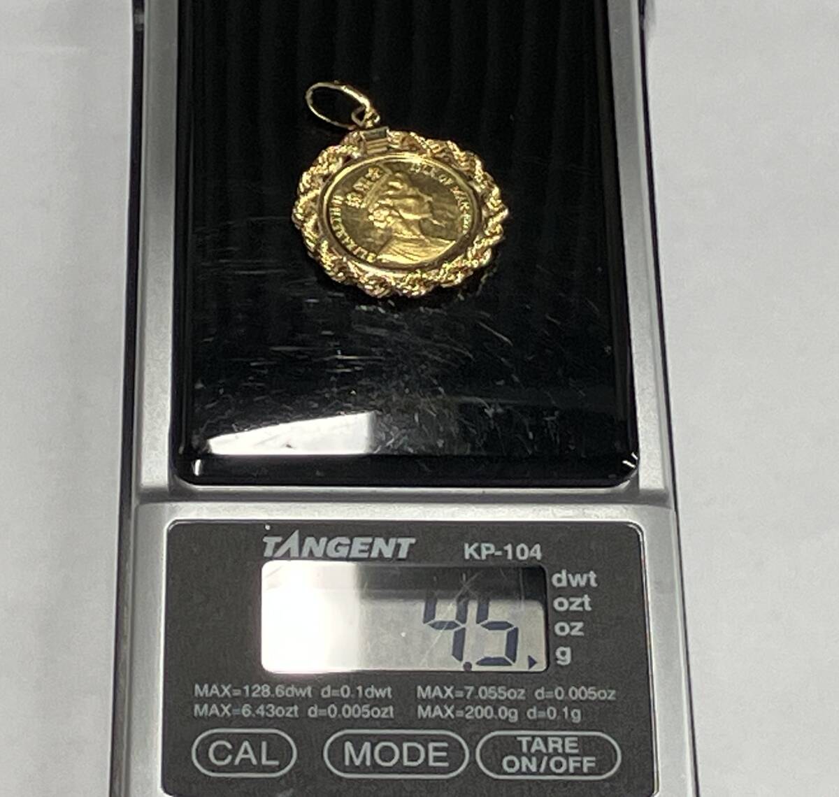 24金／18金／K24／K18 ／コイントップ／1／10oz／マン島キャットコイン／総重量4.5g_画像9