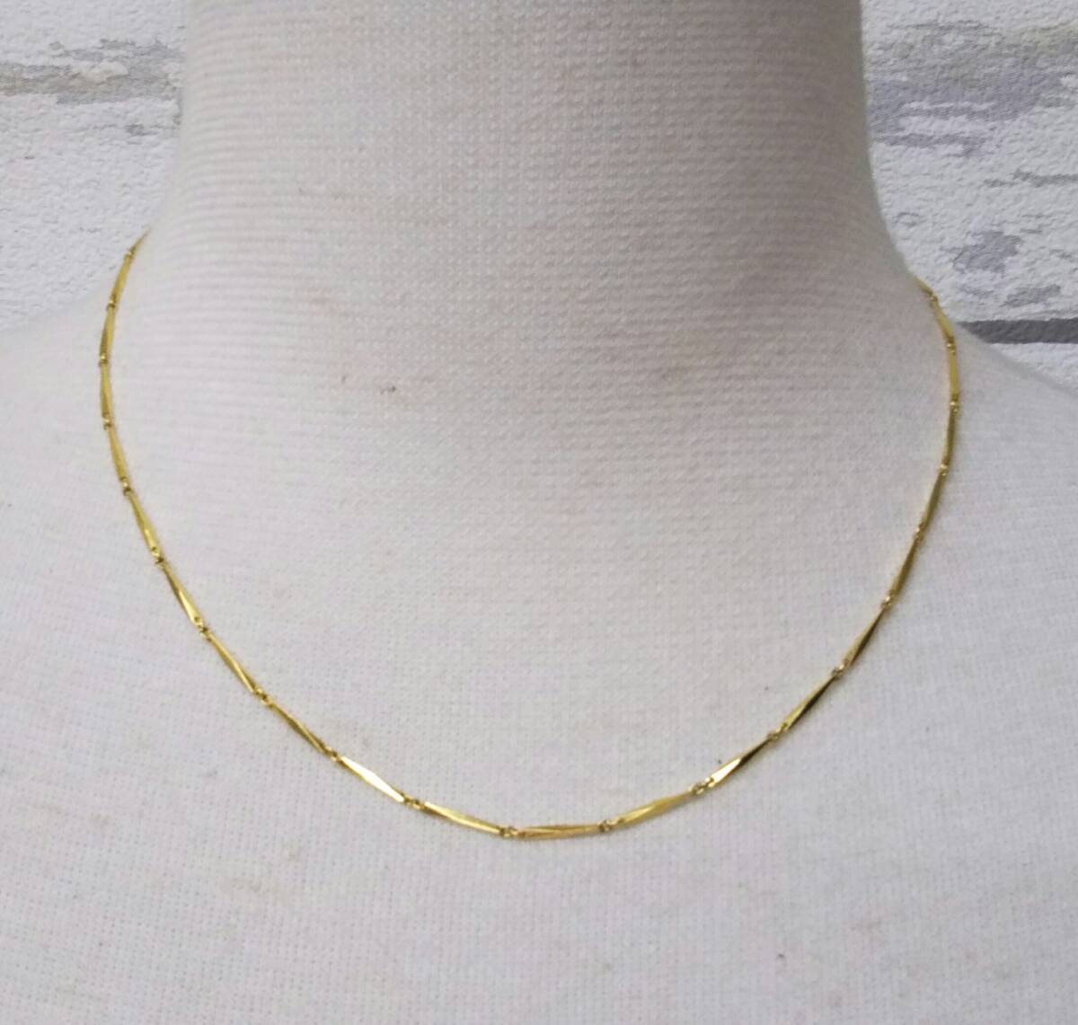 [ cleaning settled / structure . department stamp have ]K18(750 inscription ) gross weight approximately 5.0g approximately 40cm cut . design chain Gold necklace 