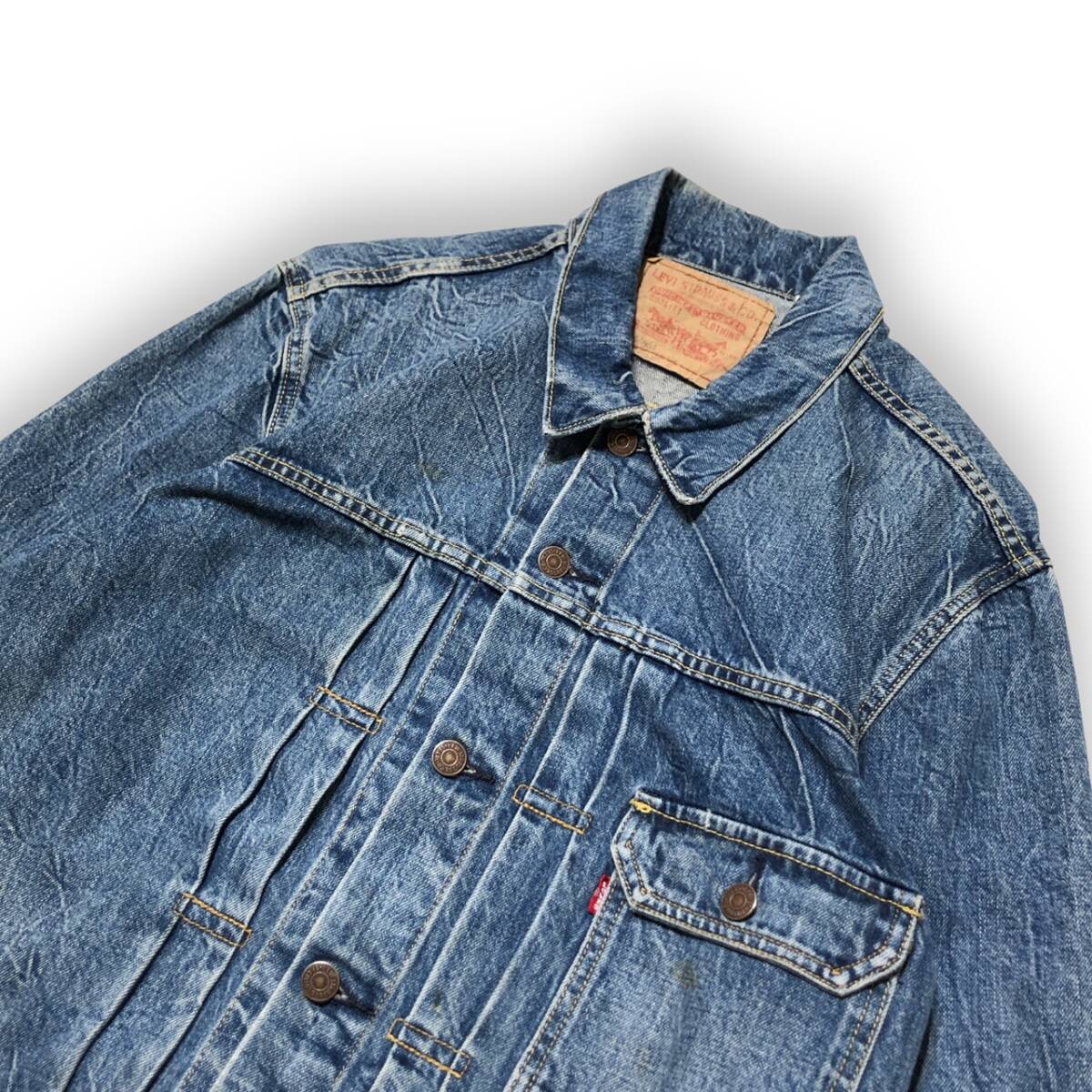 LEVI’S Tracker Jacket 1st トラッカー ジャケット ファースト デニム Gジャン ブルー系 SIZE L リーバイス 店舗受取可の画像3