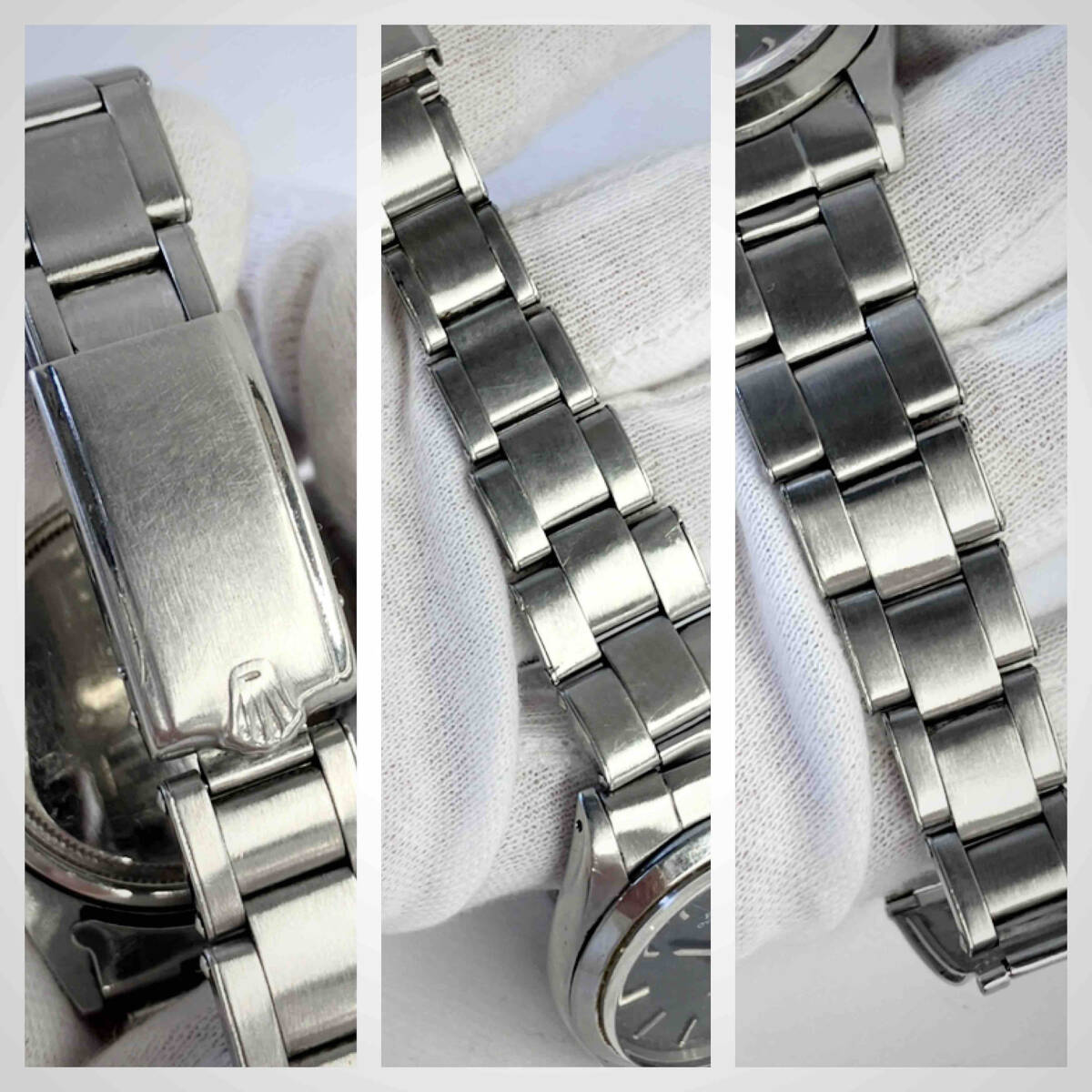 【ジャンク】【1円スタート！】ROLEX 腕時計 6694 アイスターデイト プレジション グレー 手巻き 【不動品】の画像6