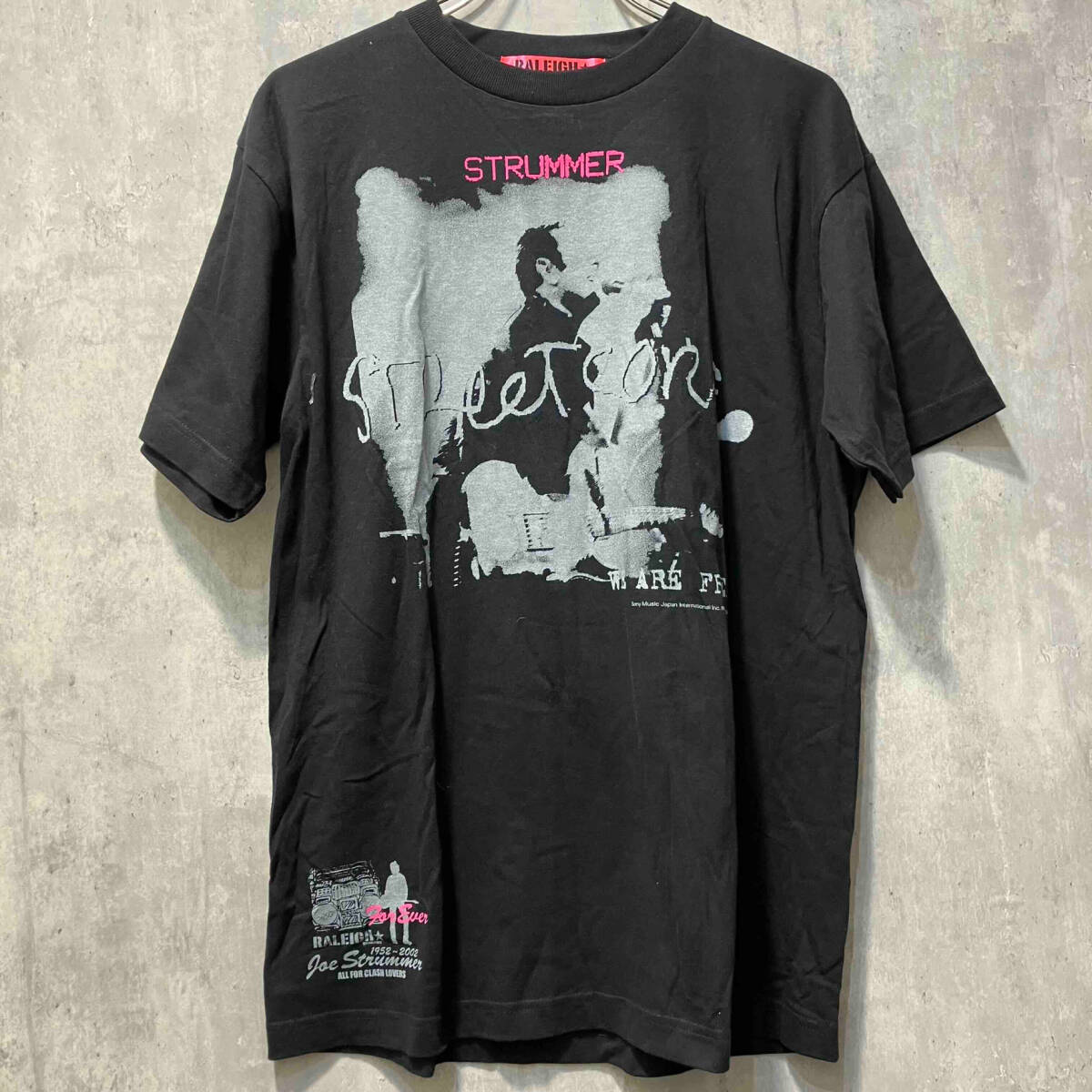 RALEIGH JOE STRUMMER ジョー ストラマー T-shirt Cut-Sew 半袖Tシャツ カットソー ブラック SIZE L ラレーの画像1