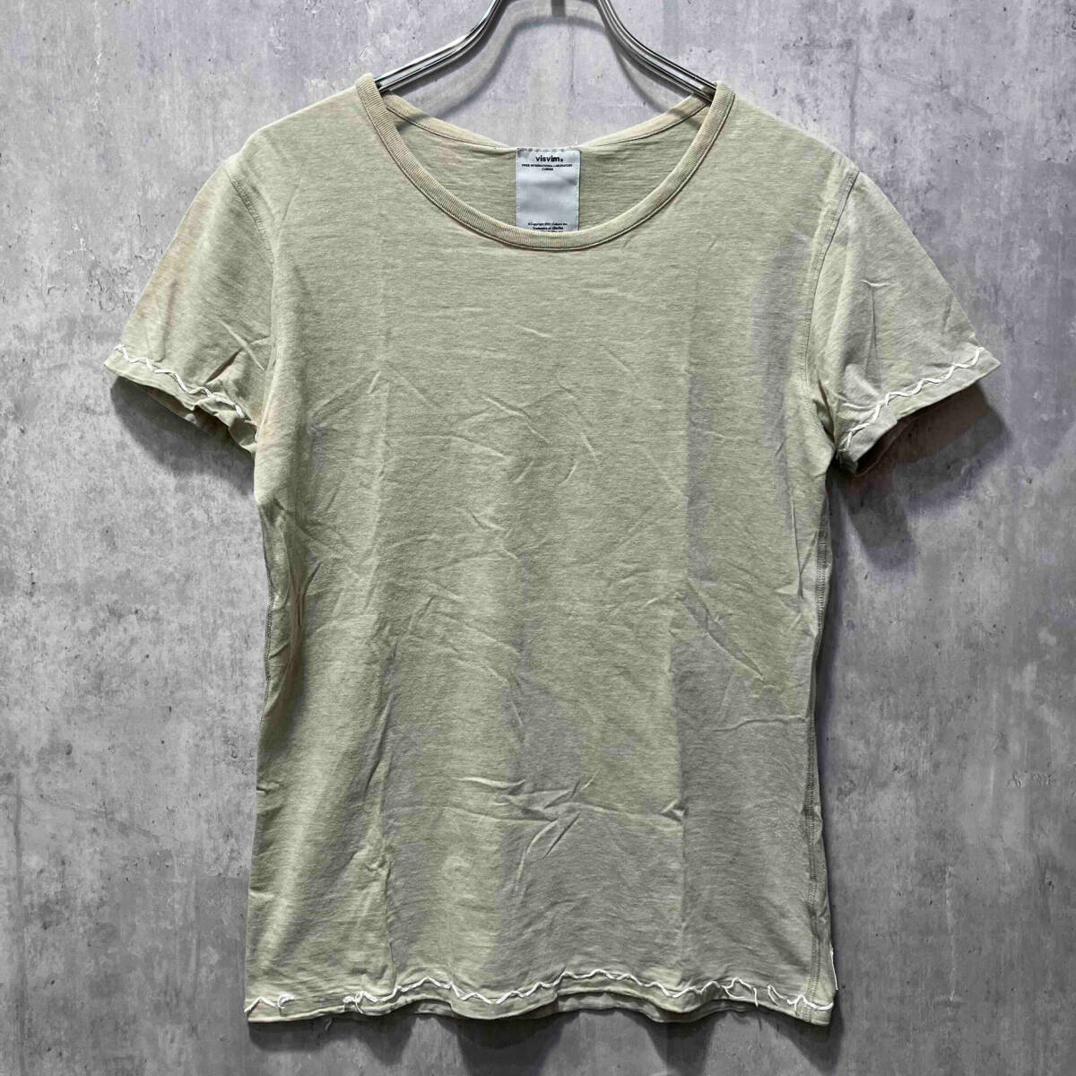 VISVIM Chain Stitch Design Tee Beige Size:1 Cotton 2105010045 チェーンステッチ半袖Tシャツビズビム_画像1