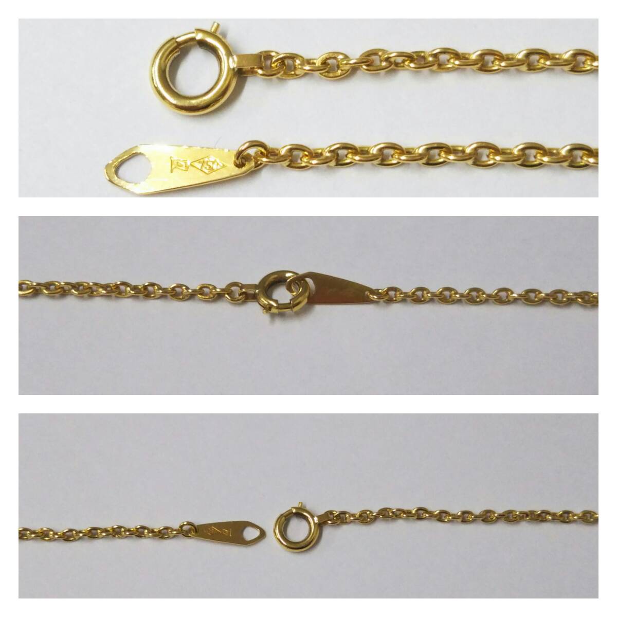 [ cleaning settled / structure . department stamp have ]K18(750 inscription ) gross weight approximately 5.0g approximately 40cm cut . design chain Gold necklace 