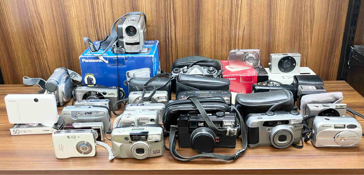  Junk [1 иен старт ] [ Junk ] цифровая камера продажа комплектом 22 позиций комплект Canon Panasonic OLYMPUS цифровая камера пленочный фотоаппарат 