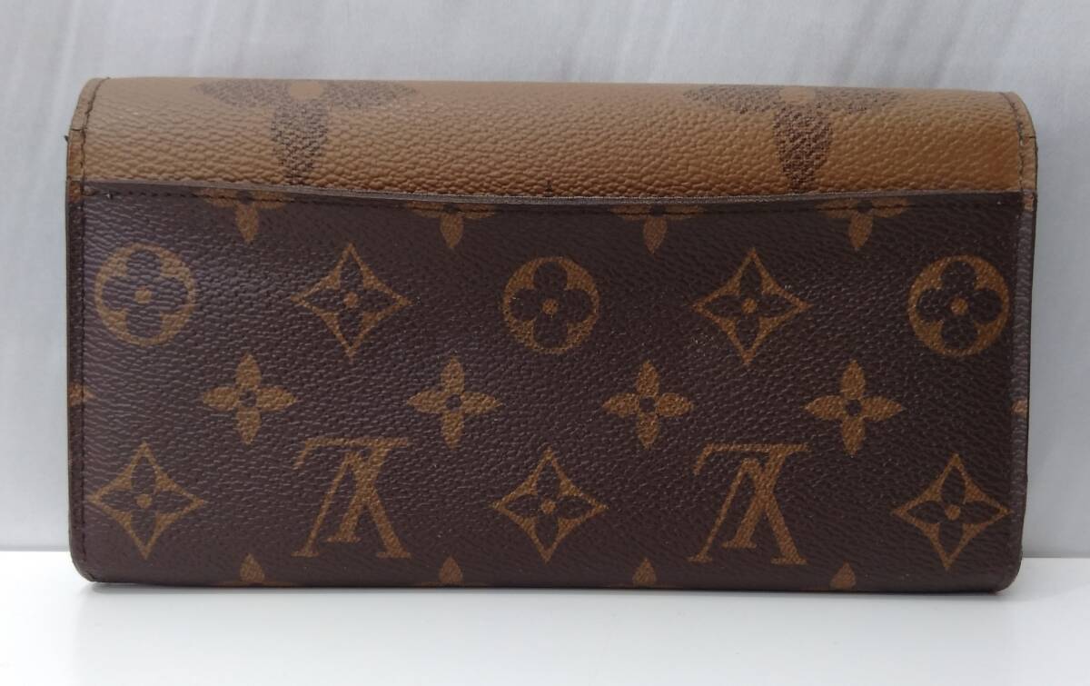 LOUIS VUITTON ルイヴィトン モノグラムジャイアント ポルトフォイユサラ 二つ折り財布 長財布 小銭入れ カード入れ 札入れ 茶色 ブラウン_画像2