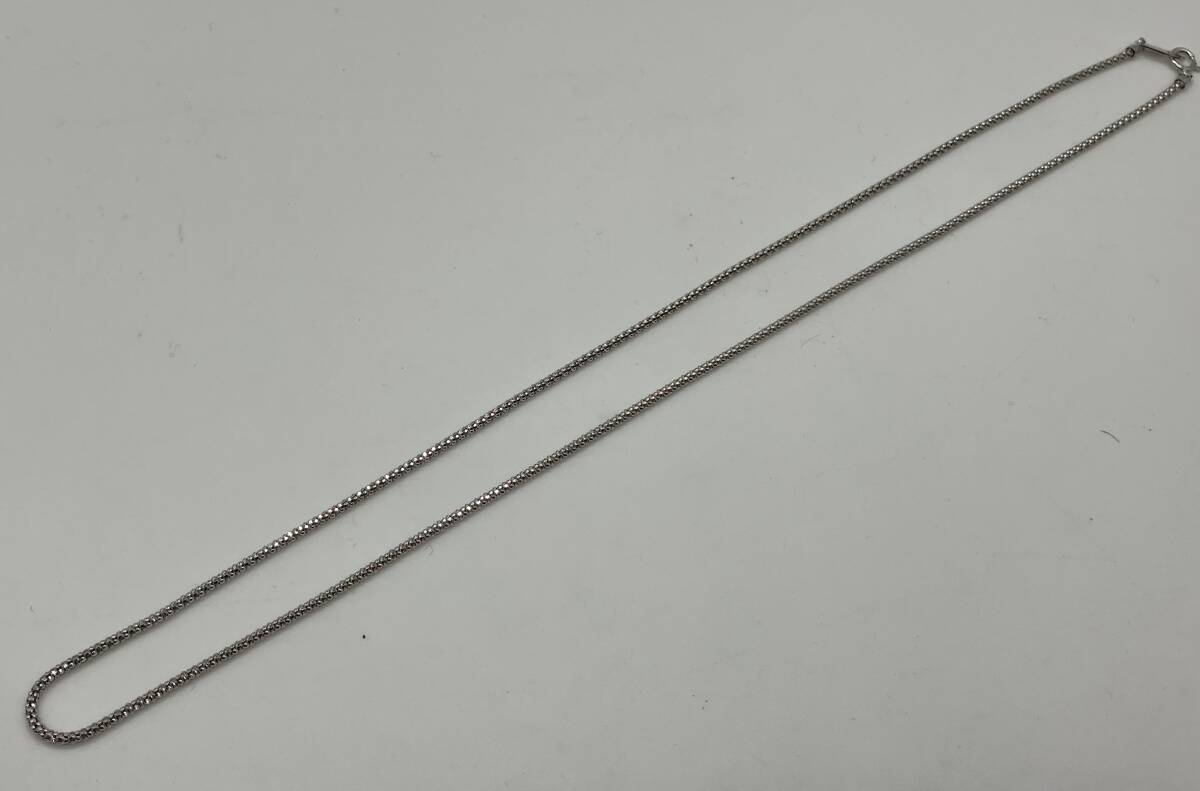 K18WG 50cm 5.2g ネックレス チェーン ホワイトゴールド シンプル_画像2