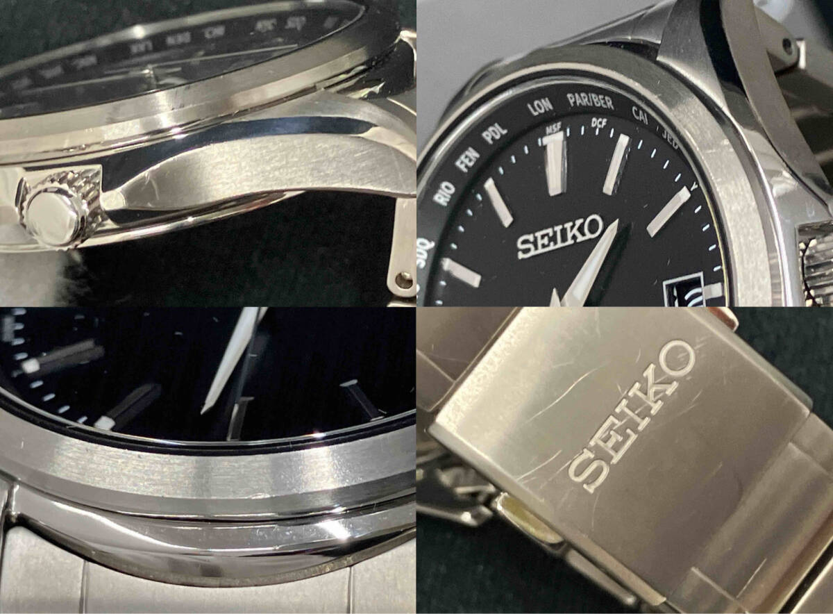 ☆当店保証付 箱あり SEIKO セイコー セイコーセレクション SBTM287 7B75-0AA0 電波ソーラー メンズ腕時計 ブラック×シルバーの画像9