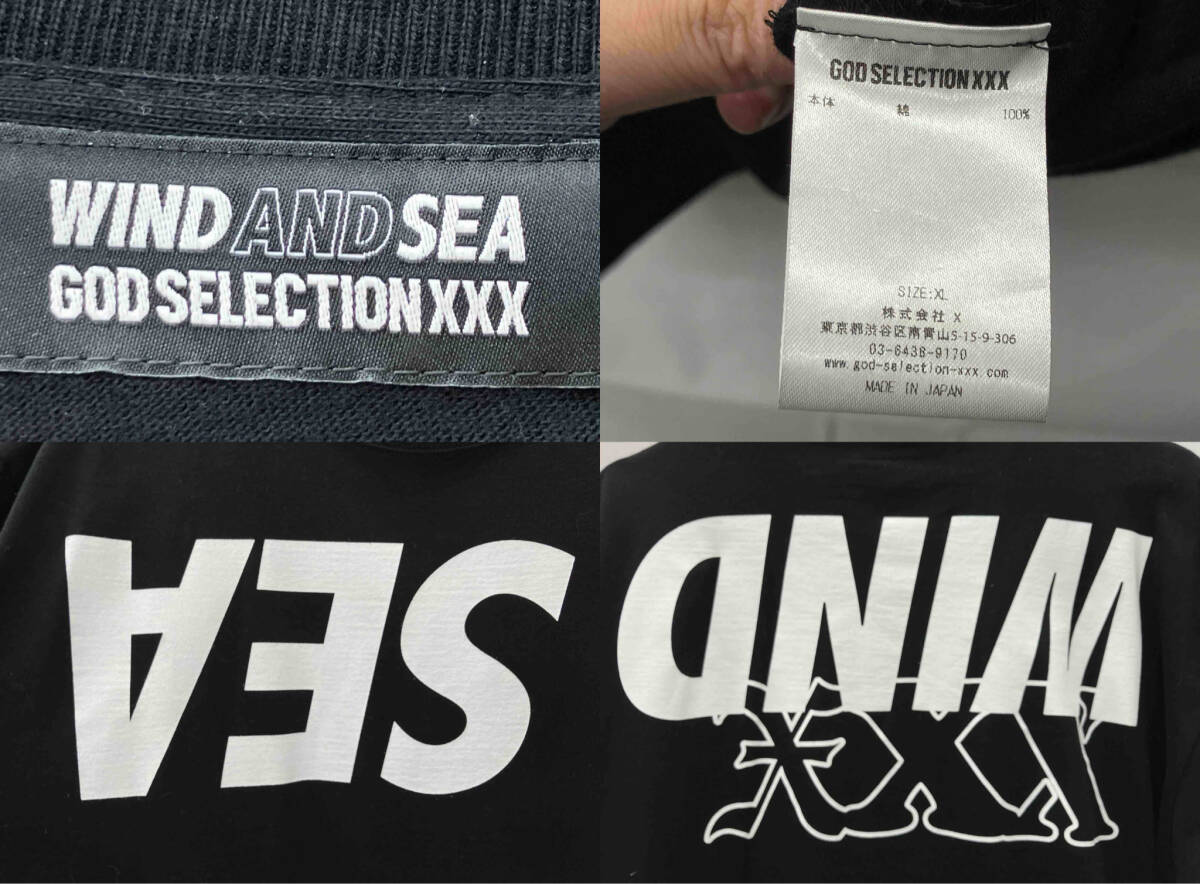 WIND AND SEA ウィンドアンドシー/半袖Tシャツ/GOD SELECTION XXX/ブラック/XLの画像7
