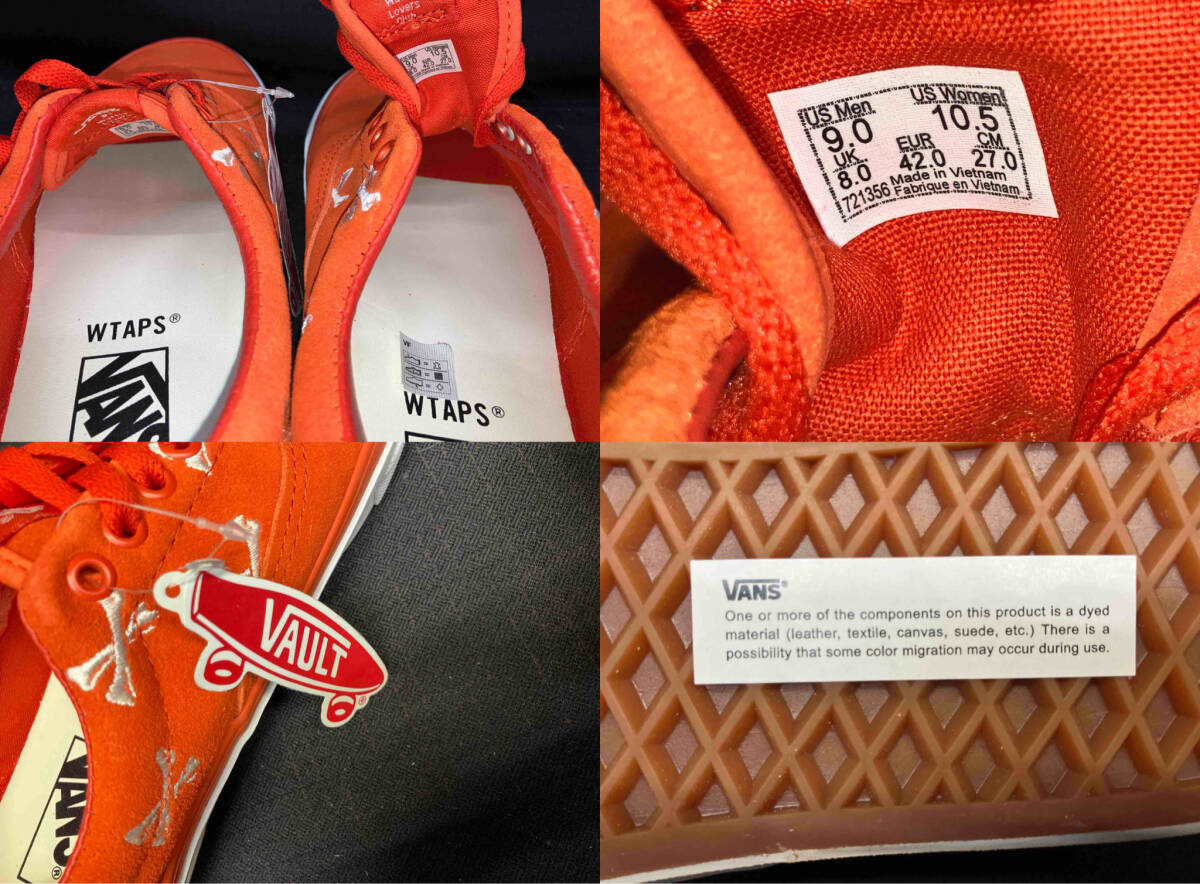 WTAPS VANS VAULT ERA LX ORANGE WHITE / VN0A4BVA20Q1 /ヴァンズ スニーカー オレンジ サイズ：27.0cm_画像8