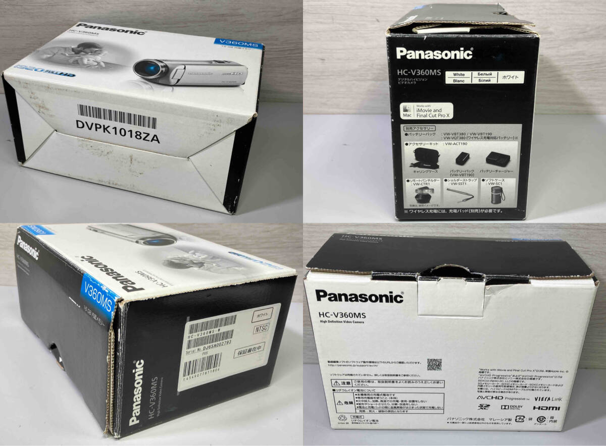 ジャンク 現状品 Panasonic HC-V360MS パナソニック デジタル ハイビジョン ビデオカメラ 2016年製_画像8