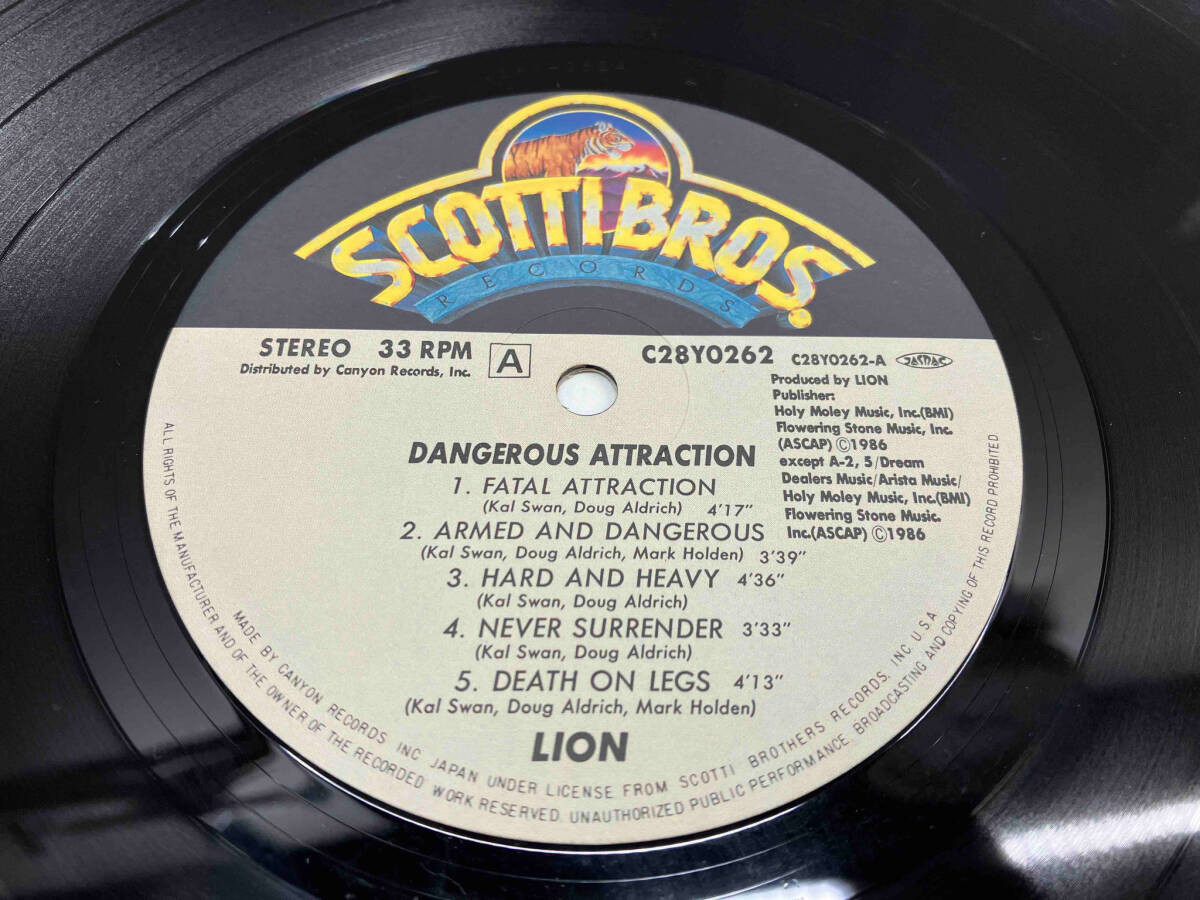 【LP盤】LION / DANGEROUS ATTRACTION（C28Y0262）ライオン_画像4