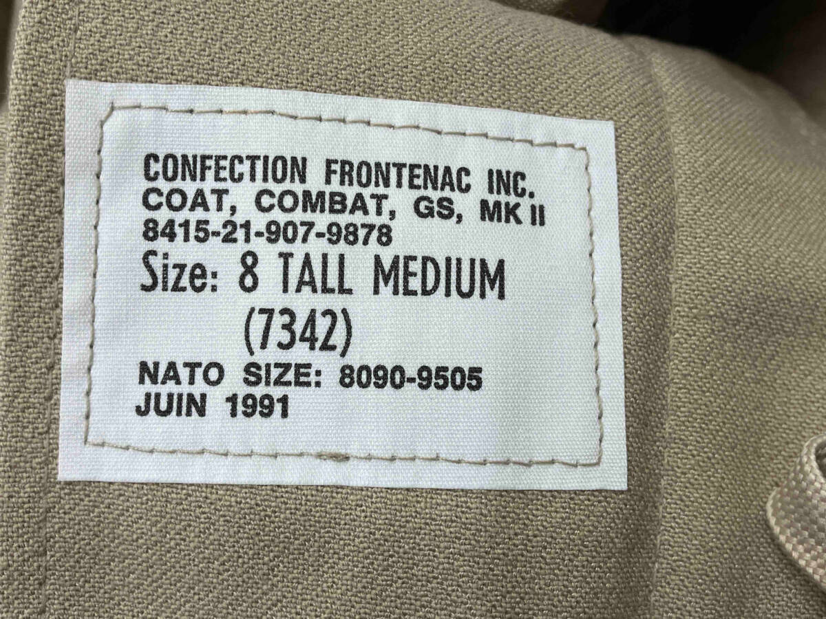 ミリタリー薄手 US ARMY /COAT COMBAT コート コンバット GS MK2 8090-9505 コンバットジャケット サンドベージュ　８TALL MEDIUM ②_画像4