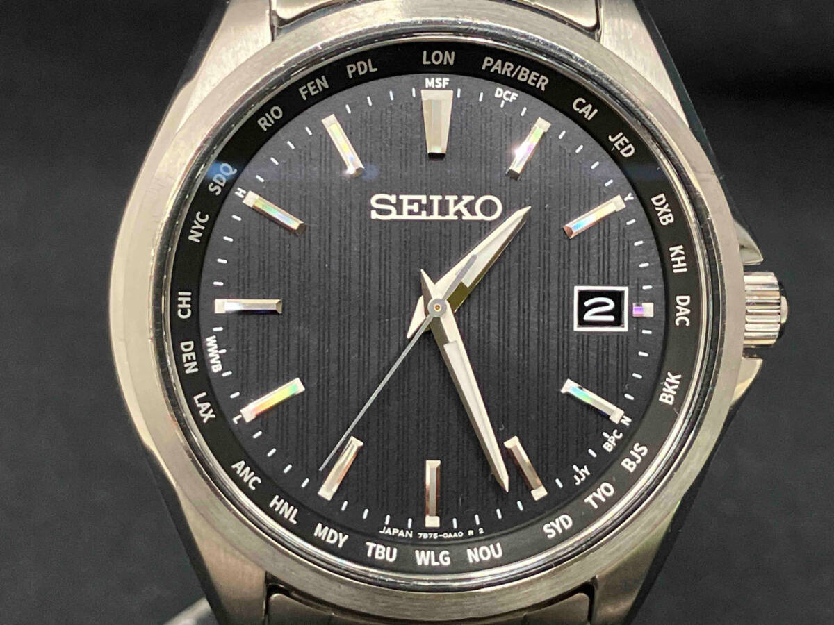 ☆当店保証付 箱あり SEIKO セイコー セイコーセレクション SBTM287 7B75-0AA0 電波ソーラー メンズ腕時計 ブラック×シルバーの画像2