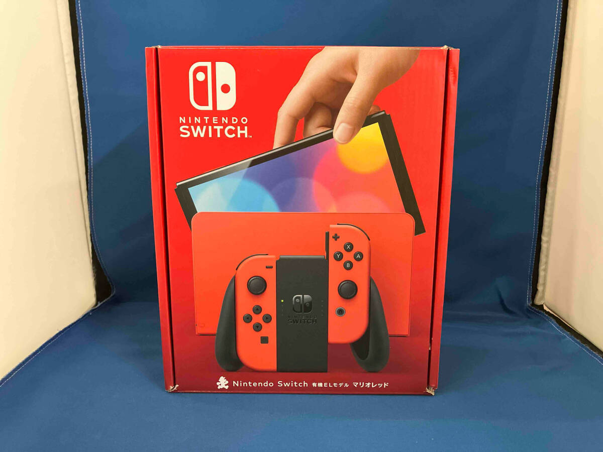 【初期化動作確認済み】【1円スタート】Nintendo Switch(有機ELモデル) マリオレッド(HEGSRAAAA)_画像1