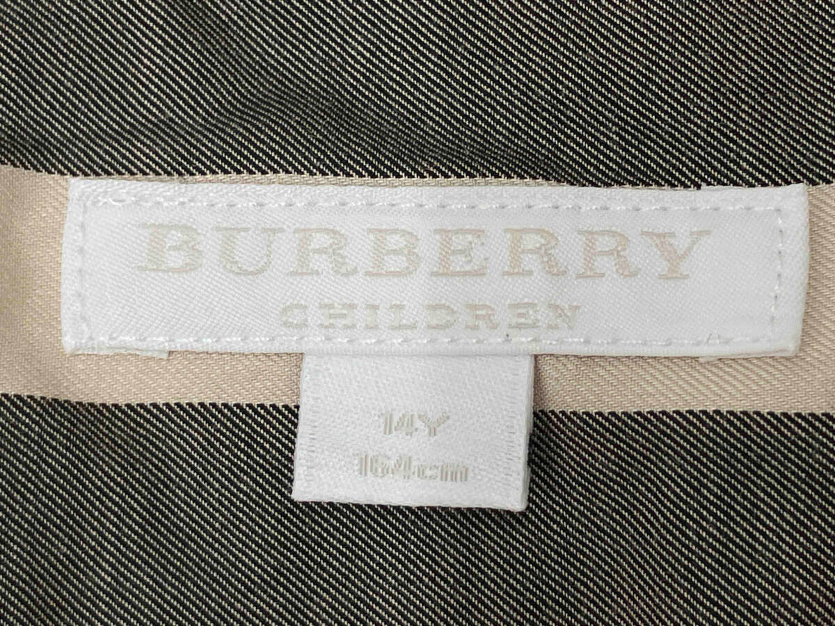 BURBERRY バーバリー CHILDREN チェック半袖シャツ チルドレン C9M12-108-42 14Y-164 ベージュ ボタンダウンの画像3