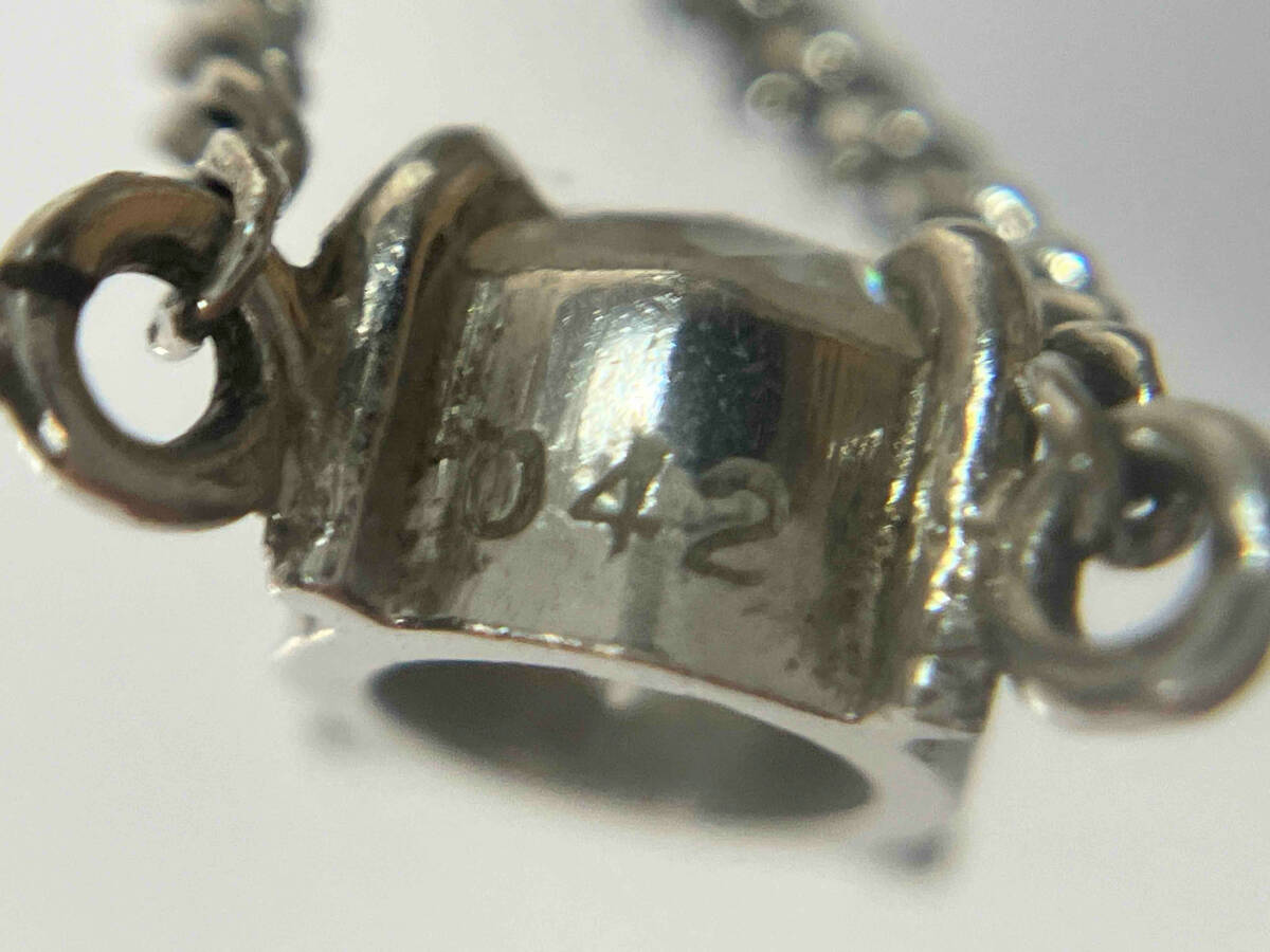 Pt850 platinum approximately 38cm+4cm D0.42ct gross weight approximately 3.6g necklace 