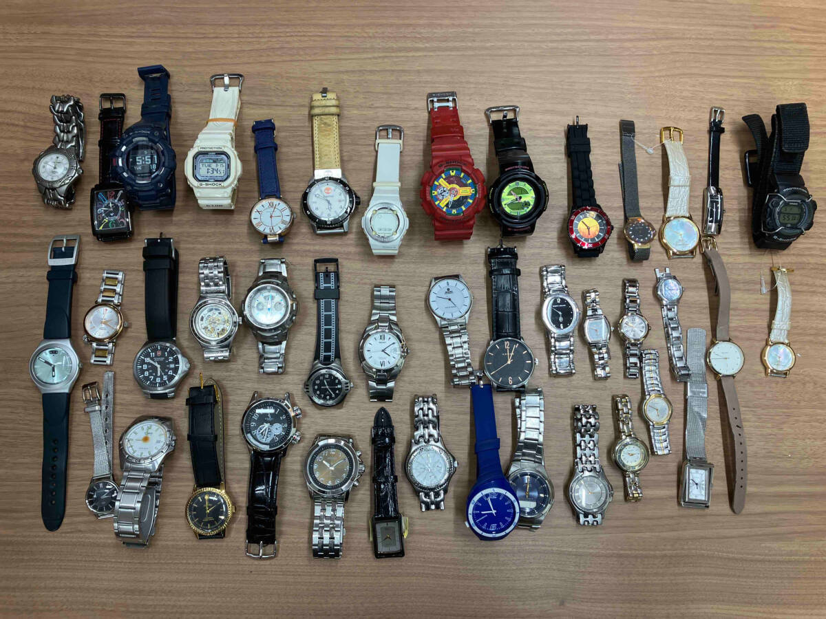 ジャンク 腕時計 まとめ売り 42点 CASIO G-SHOCK Swatch VICTORINOX VivienneWestwood COGU SEIKO CITIZEN FURLA GUIONNET などの画像1