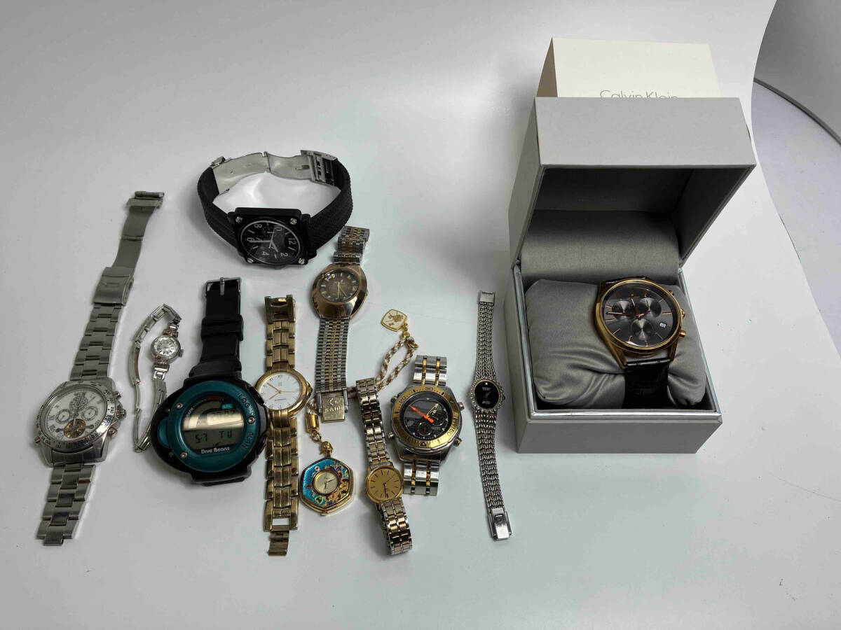 ジャンク ［ まとめ売り 10本 ②］ファッション腕時計（Calvin Klein、RADO他）の画像1