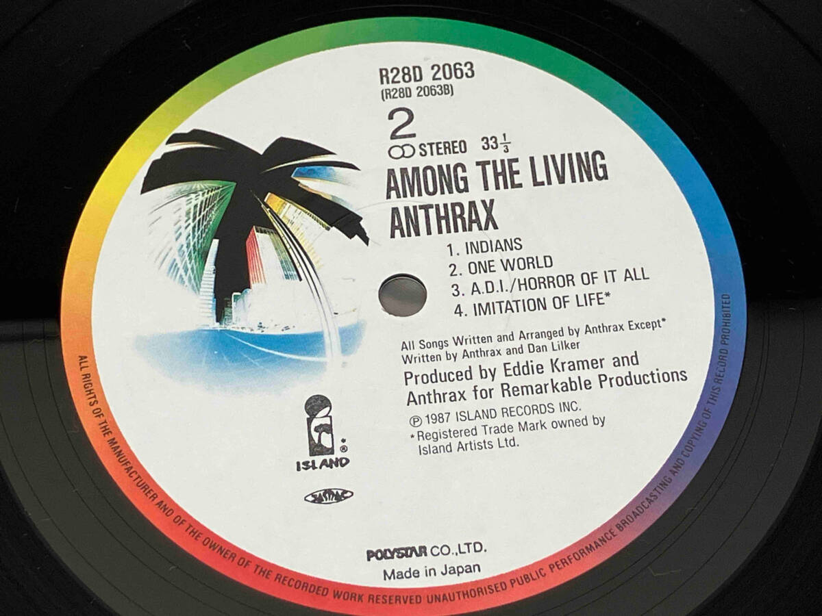レコード LP盤 アマング・ザ・リヴィング アンスラックス (R28D-2063)の画像6