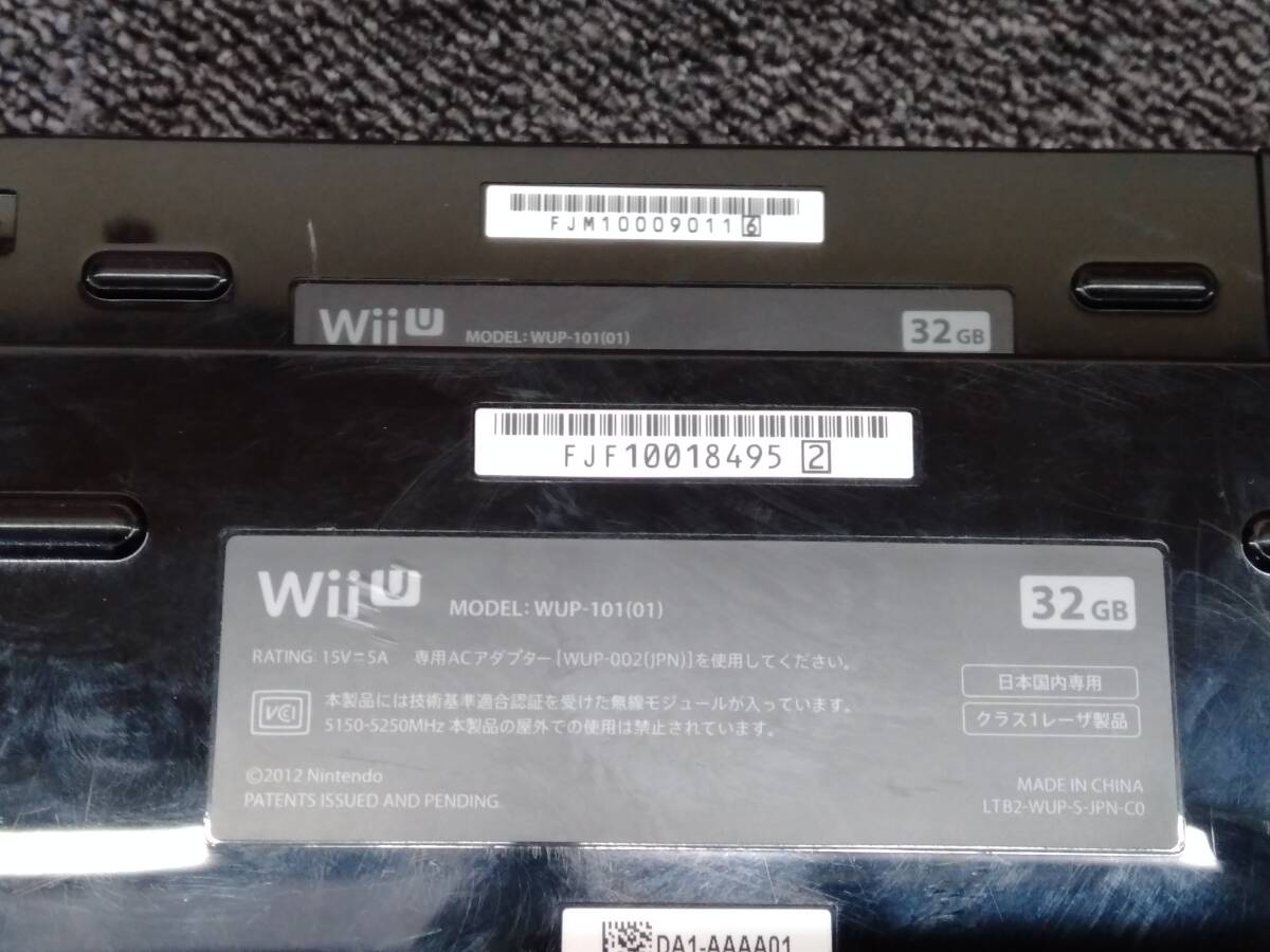 鴨BY【初期化済み】Wii U 本体 6台 + ゲームパッド 6個 セット まとめ売り ホワイト ブラック 32GB WUP-101/010 Nintendo ジャンクの画像6