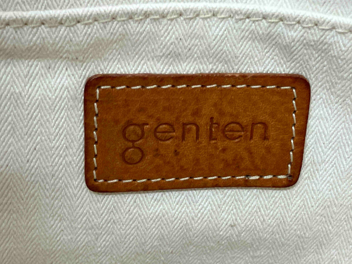 genten ゲンテン 2way リュック ハンドバッグ キャンバス オフホワイト 白系 横幅約29cm_画像5