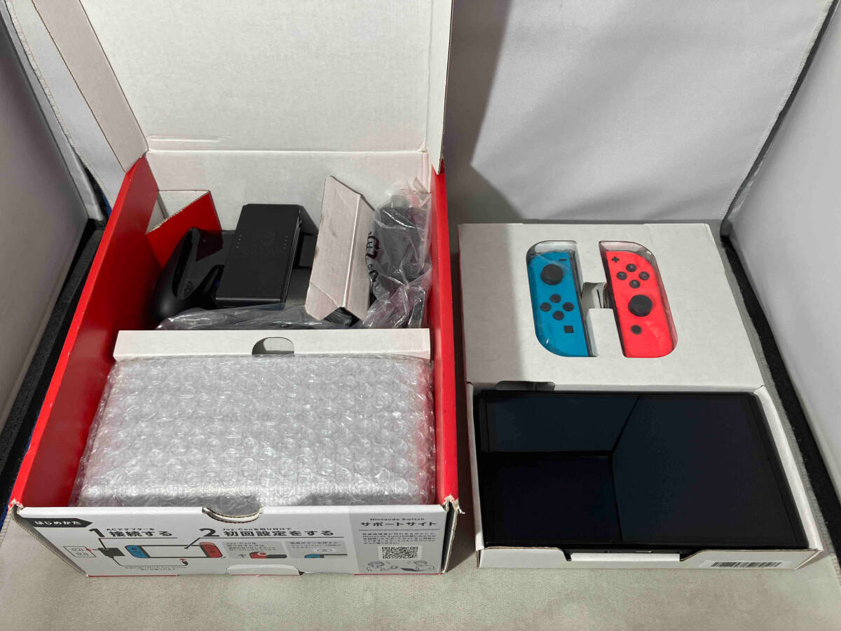 Nintendo Switch(有機ELモデル) Joy-Con(L)ネオンブルー/(R)ネオンレッド(HEGSKABAA)_画像3