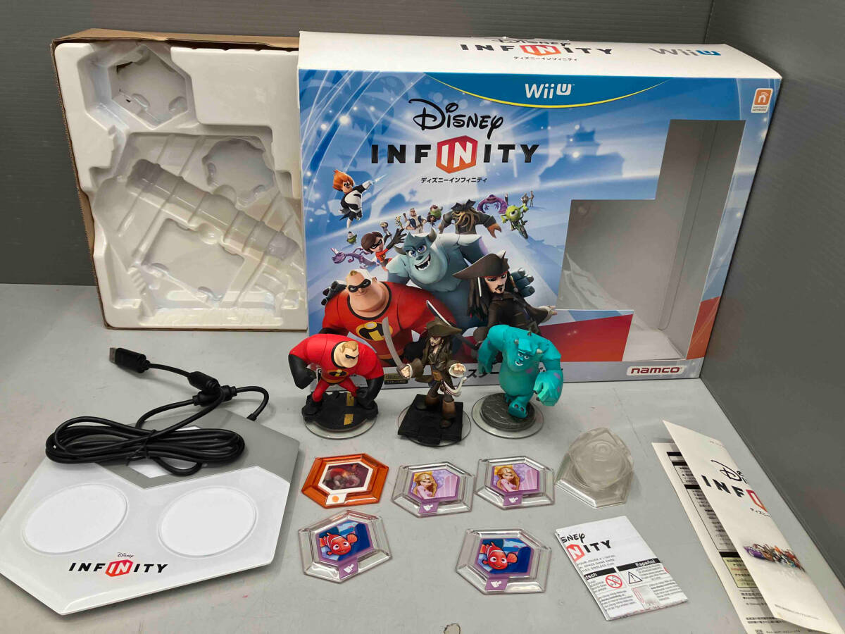 WiiU ディズニーインフィニティ Disney infinity スターターパック ソフト欠 パワーディスクセット ラプンツェル ニモ アラジン フィギュア_画像1