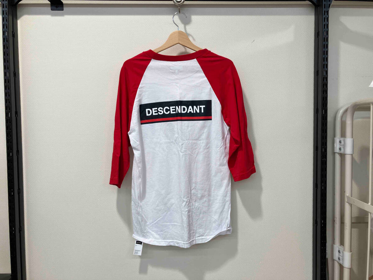 DESCENDANT ディセンダント LS HIROSHIMA EXCLUSIVE Tシャツ カットソー 七分袖 S 白 ホワイト 赤 レッド ラグランスリーブ メンズ_画像2