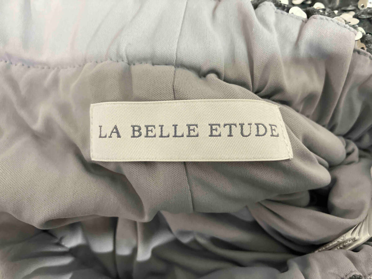 LA BELLE ETUDE ラベル エチュード etizi0623002 スパンコール パンツ サイズ0 シルバー グレー_画像3