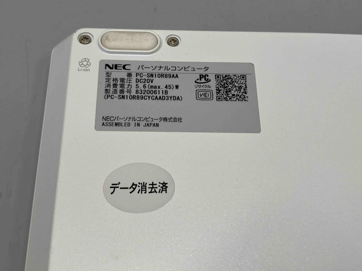 ジャンク NEC/PC-SN10R89AA/CPU:core m3-7Y30 1.0GHz/メモリ:4GB/HDD:128GB/OS:Windows 10 home/ノートPC_画像4